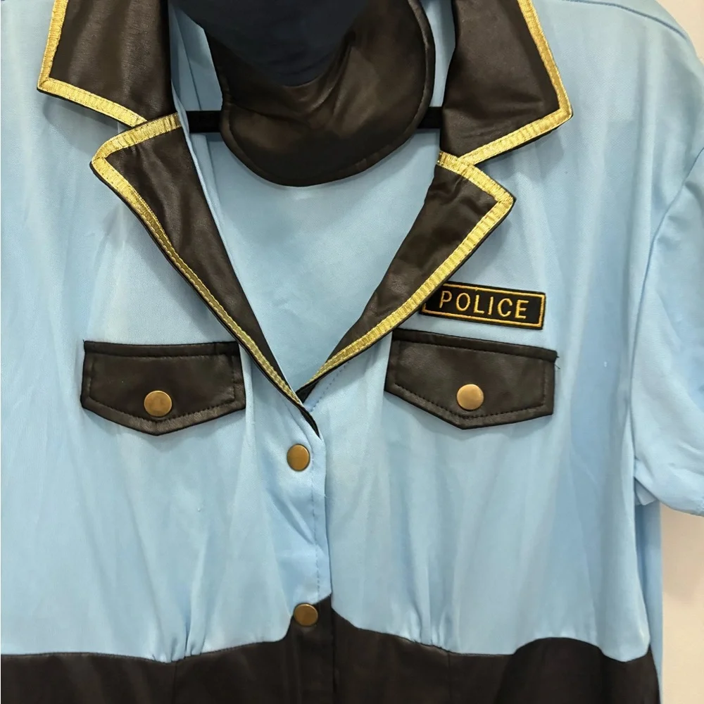 Women’s Halloween Police Officer Costume - Blue and Black